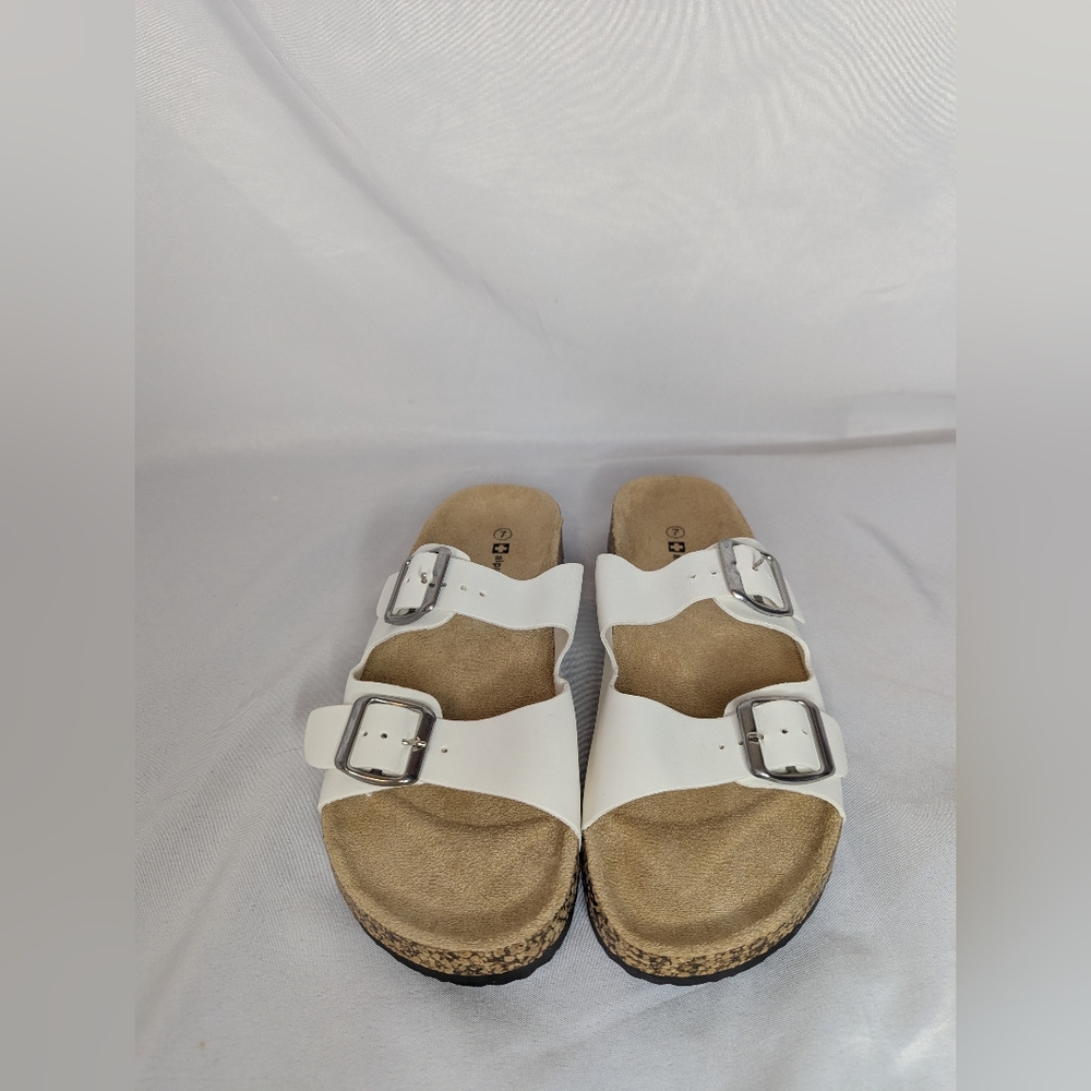 NWOT Alpine Swiss Womens Double Strap Sandals Size 7